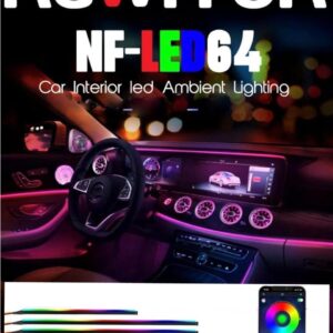 Newfron NF-LED64 Araç Içi 64RENK Ambiyans Aydınlatma Telefondan Kontrol Kayarlı LED